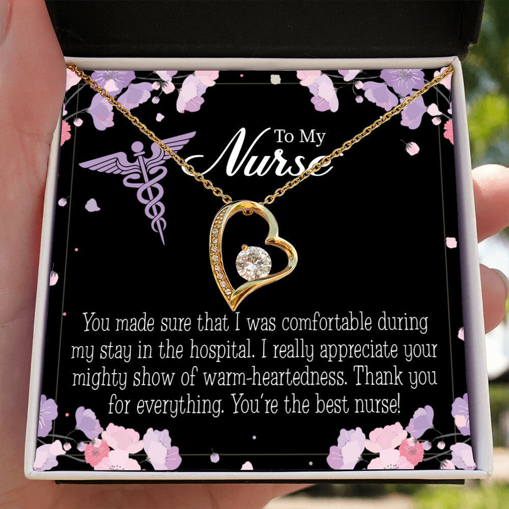 You're the Best Nurse Healthcare Medical Worker Nurse Appreciation Gift Forever Necklace w Message Card-Express Your Love Gifts