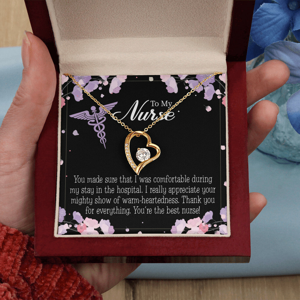 You're the Best Nurse Healthcare Medical Worker Nurse Appreciation Gift Forever Necklace w Message Card-Express Your Love Gifts