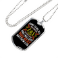 You Rest Christian Necklace Stainless Steel or 18k Gold Dog Tag 24" Chain-Express Your Love Gifts