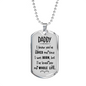 You'Ve Loved Me Dad Necklace Stainless Steel or 18k Gold Dog Tag 24" Chain-Express Your Love Gifts