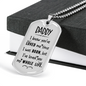 You'Ve Loved Me Dad Necklace Stainless Steel or 18k Gold Dog Tag 24" Chain-Express Your Love Gifts
