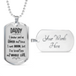 You'Ve Loved Me Dad Necklace Stainless Steel or 18k Gold Dog Tag 24" Chain-Express Your Love Gifts