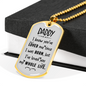 You'Ve Loved Me Dad Necklace Stainless Steel or 18k Gold Dog Tag 24" Chain-Express Your Love Gifts