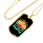 You Want a Friend Buy a Dog Blue Necklace Stainless Steel or 18k Gold Dog Tag 24" Chain-Express Your Love Gifts