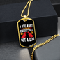 You Want a Friend Buy a Dog White Necklace Stainless Steel or 18k Gold Dog Tag 24" Chain-Express Your Love Gifts