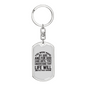 You Were Made By God Keychain Stainless Steel or 18k Gold Dog Tag Keyring-Express Your Love Gifts