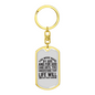 You Were Made By God Keychain Stainless Steel or 18k Gold Dog Tag Keyring-Express Your Love Gifts