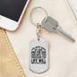 You Were Made By God Keychain Stainless Steel or 18k Gold Dog Tag Keyring-Express Your Love Gifts