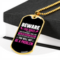 You Will Not Be a Problem Horse Necklace Stainless Steel or 18k Gold Dog Tag 24" Chain-Express Your Love Gifts