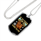 Your Dog Thinks Necklace Stainless Steel or 18k Gold Dog Tag 24" Chain-Express Your Love Gifts