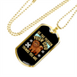 Your Dog Thinks Necklace Stainless Steel or 18k Gold Dog Tag 24" Chain-Express Your Love Gifts