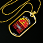 Your Dog Thinks Red Necklace Stainless Steel or 18k Gold Dog Tag 24" Chain-Express Your Love Gifts