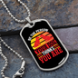 Your Dog Thinks Red Necklace Stainless Steel or 18k Gold Dog Tag 24" Chain-Express Your Love Gifts