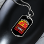 Your Dog Thinks Red Necklace Stainless Steel or 18k Gold Dog Tag 24" Chain-Express Your Love Gifts