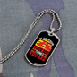 Your Dog Thinks Red Necklace Stainless Steel or 18k Gold Dog Tag 24" Chain-Express Your Love Gifts