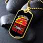 Your Dog Thinks Red Necklace Stainless Steel or 18k Gold Dog Tag 24" Chain-Express Your Love Gifts