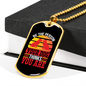 Your Dog Thinks Red Necklace Stainless Steel or 18k Gold Dog Tag 24" Chain-Express Your Love Gifts