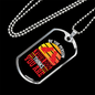 Your Dog Thinks Red Necklace Stainless Steel or 18k Gold Dog Tag 24" Chain-Express Your Love Gifts