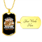 Your Dog Thinks You Are Bulldog Necklace Stainless Steel or 18k Gold Dog Tag 24" Chain-Express Your Love Gifts