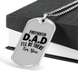 Your Firefighter Dad Necklace Stainless Steel or 18k Gold Dog Tag 24" Chain-Express Your Love Gifts