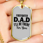 Your Firefighter Dad Necklace Stainless Steel or 18k Gold Dog Tag 24" Chain-Express Your Love Gifts