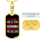 Your Heart Take Courage Psalm 31:24 Keychain Stainless Steel or 18k Gold Dog Tag Keyrin-Express Your Love Gifts