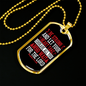 Your Heart Take Courage Psalm 31:24 Necklace Stainless Steel or 18k Gold Dog Tag 24" Chain-Express Your Love Gifts