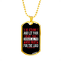 Your Heart Take Courage Psalm 31:24 Necklace Stainless Steel or 18k Gold Dog Tag 24" Chain-Express Your Love Gifts