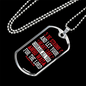 Your Heart Take Courage Psalm 31:24 Necklace Stainless Steel or 18k Gold Dog Tag 24" Chain-Express Your Love Gifts