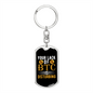 Your Lack of BTC is Disturbing Crypto Keychain Stainless Steel or 18k Gold Dog Tag Keyring-Express Your Love Gifts
