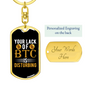 Your Lack of BTC is Disturbing Crypto Keychain Stainless Steel or 18k Gold Dog Tag Keyring-Express Your Love Gifts