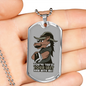 Your Last Horse Necklace Stainless Steel or 18k Gold Dog Tag 24" Chain-Express Your Love Gifts