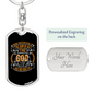Your Potential Keychain Stainless Steel or 18k Gold Dog Tag Keyring-Express Your Love Gifts
