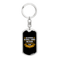 Your Strength Keychain Stainless Steel or 18k Gold Dog Tag Keyring-Express Your Love Gifts