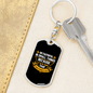 Your Strength Keychain Stainless Steel or 18k Gold Dog Tag Keyring-Express Your Love Gifts
