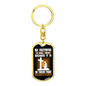 Your Strength Lies Cross Keychain Stainless Steel or 18k Gold Dog Tag Keyring-Express Your Love Gifts