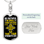 Your Strength Lies Keychain Stainless Steel or 18k Gold Dog Tag Keyring-Express Your Love Gifts