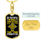Your Strength Lies Keychain Stainless Steel or 18k Gold Dog Tag Keyring-Express Your Love Gifts