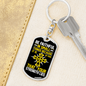 Your Strength Lies Keychain Stainless Steel or 18k Gold Dog Tag Keyring-Express Your Love Gifts