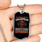 Your Superpower Firefighter Gift Stainless Steel or 18k Gold Dog Tag 24" Chain-Express Your Love Gifts