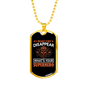 Your Superpower Firefighter Gift Stainless Steel or 18k Gold Dog Tag 24" Chain-Express Your Love Gifts