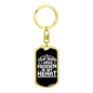 Your Word Hidden Keychain Stainless Steel or 18k Gold Dog Tag Keyring-Express Your Love Gifts