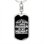 Your Word Hidden Keychain Stainless Steel or 18k Gold Dog Tag Keyring-Express Your Love Gifts