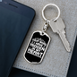 Your Word Hidden Keychain Stainless Steel or 18k Gold Dog Tag Keyring-Express Your Love Gifts