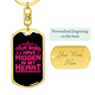 Your Word In My Heart Keychain Stainless Steel or 18k Gold Dog Tag Keyring-Express Your Love Gifts