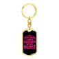 Your Word In My Heart Keychain Stainless Steel or 18k Gold Dog Tag Keyring-Express Your Love Gifts