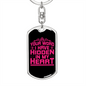 Your Word In My Heart Keychain Stainless Steel or 18k Gold Dog Tag Keyring-Express Your Love Gifts
