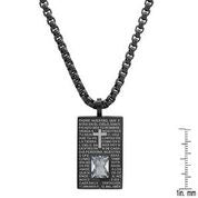 Padre Nuestro Spanish Prayer Stainless Steel Dog Tag Necklace-Express Your Love Gifts