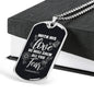 Zephaniah 3:17 Necklace With His Love Stainless Steel or 18k Gold Dog Tag 24" Chain-Express Your Love Gifts