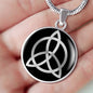 Zeppelin Symbol Celtic Knot Circle Necklace Stainless Steel or 18k Gold 18-22"-Express Your Love Gifts